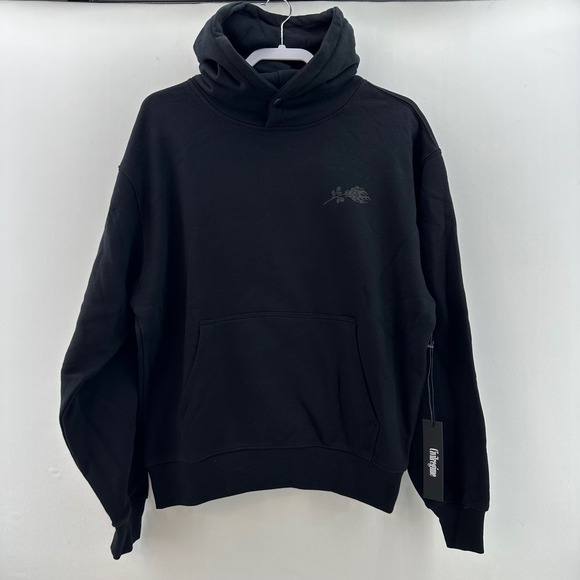 Civil Regime Other - Civil Regime‎ Hoodie Black Flame Rose Graphic Oversized Pullover Sz M NWT